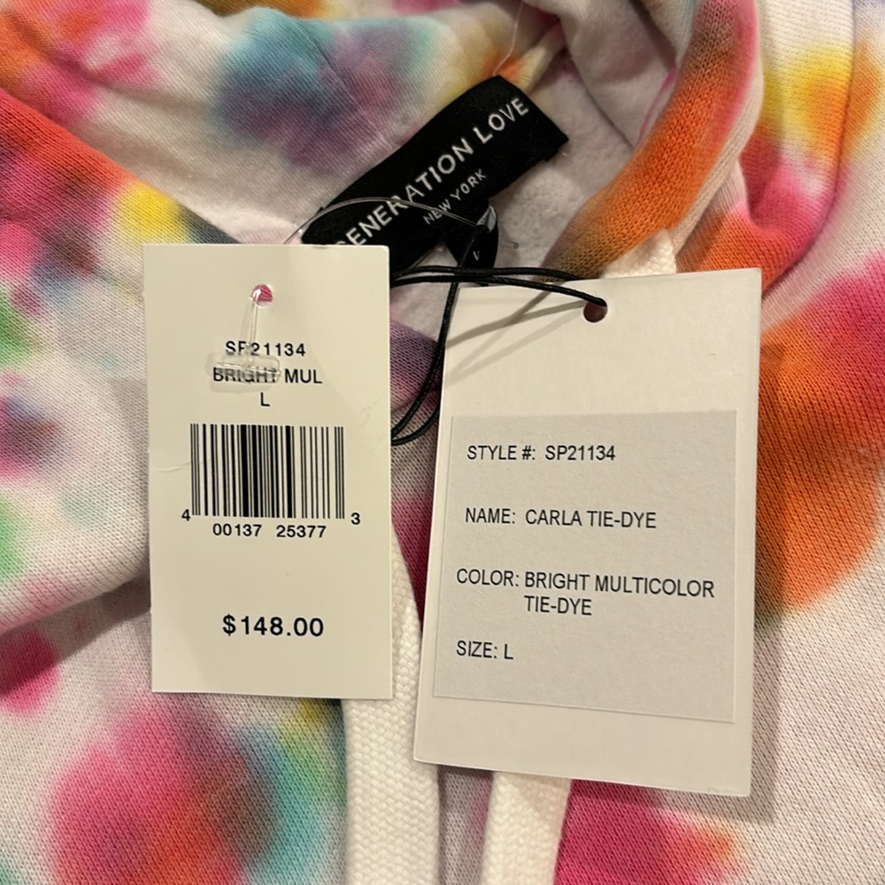 Tie dye Generation Love Carla sweatshirt. Originally purchased at Saks - Picture 2 of 2